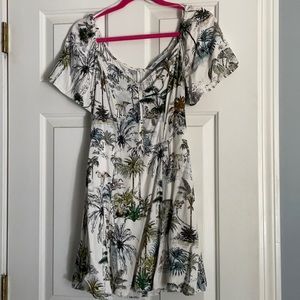 Zara Tropical Print Mini Dress